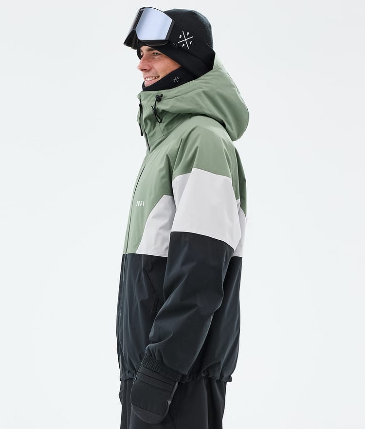 Dope Spartan Snowboardjakke Herre Sport Moss Green/Light Grey/Black, Bilde 5 av 8