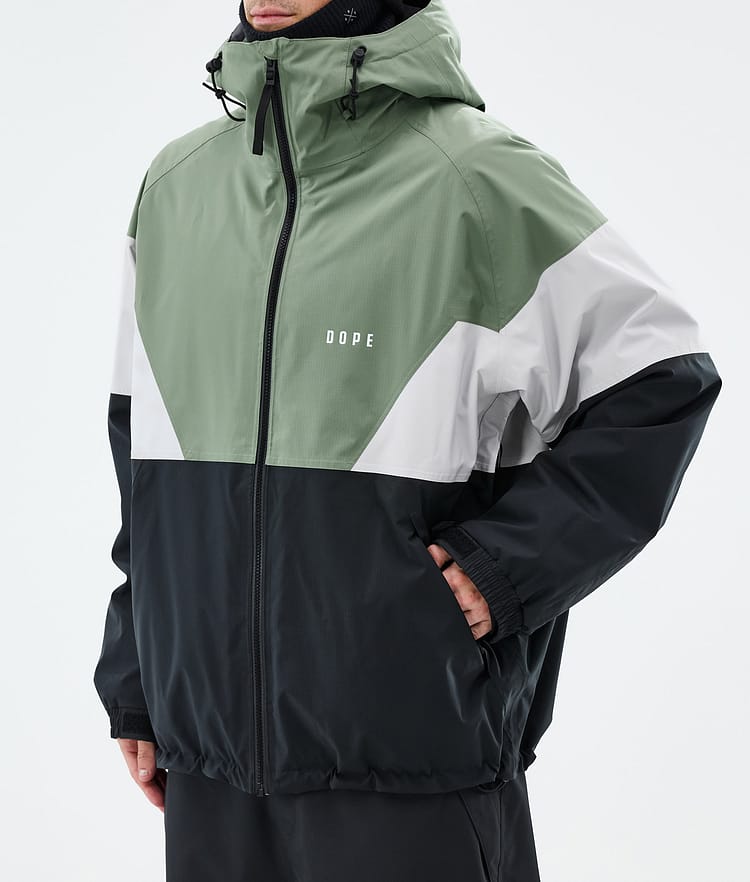 Dope Spartan Snowboardjakke Herre Sport Moss Green/Light Grey/Black, Bilde 7 av 8