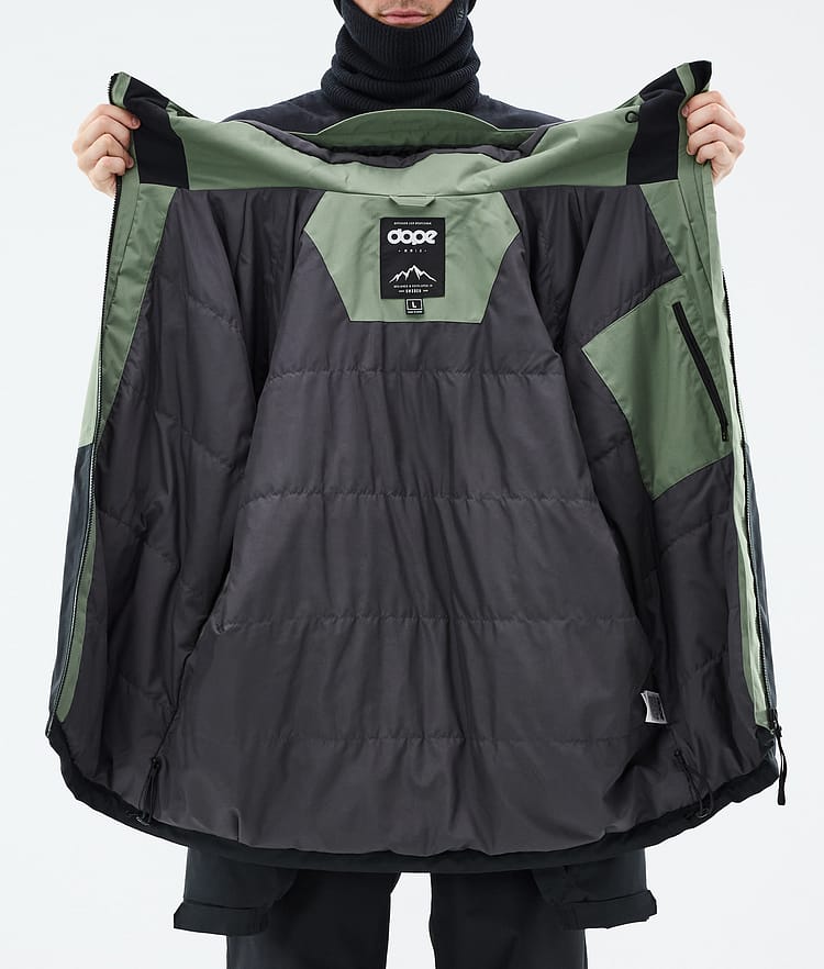 Dope Spartan Snowboardjakke Herre Sport Moss Green/Light Grey/Black, Bilde 8 av 8