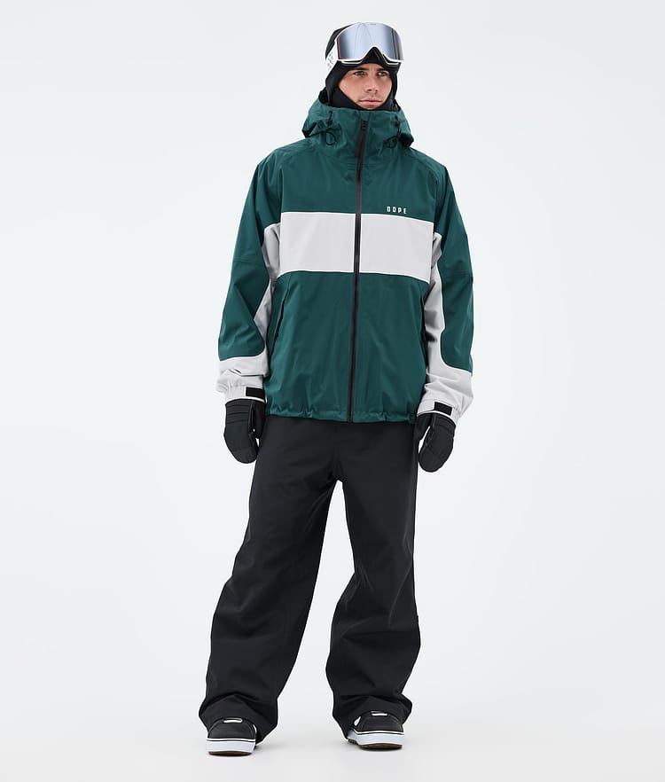 Dope Spartan Snowboardjakke Herre Stripe Bottle Green/Light Grey, Bilde 2 av 8