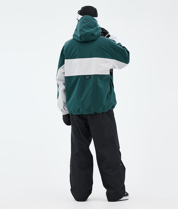 Dope Spartan Snowboardjakke Herre Stripe Bottle Green/Light Grey, Bilde 4 av 8