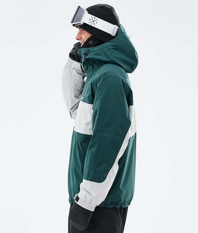 Dope Spartan Snowboardjakke Herre Stripe Bottle Green/Light Grey, Bilde 5 av 8