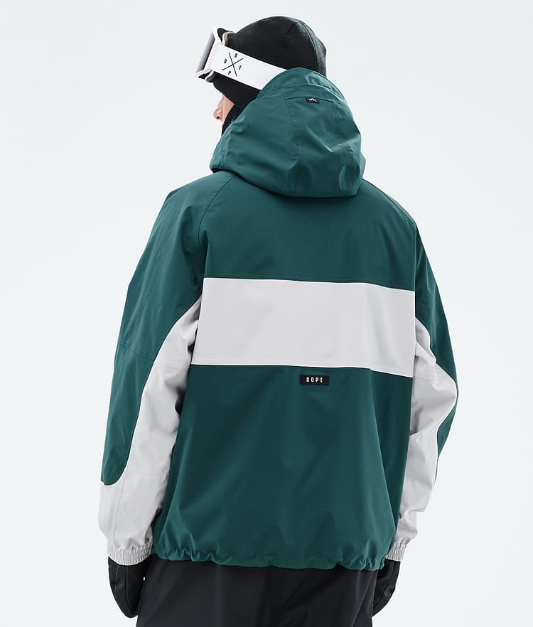 Dope Spartan Skijakke Herre Stripe Bottle Green/Light Grey, Bilde 6 av 8