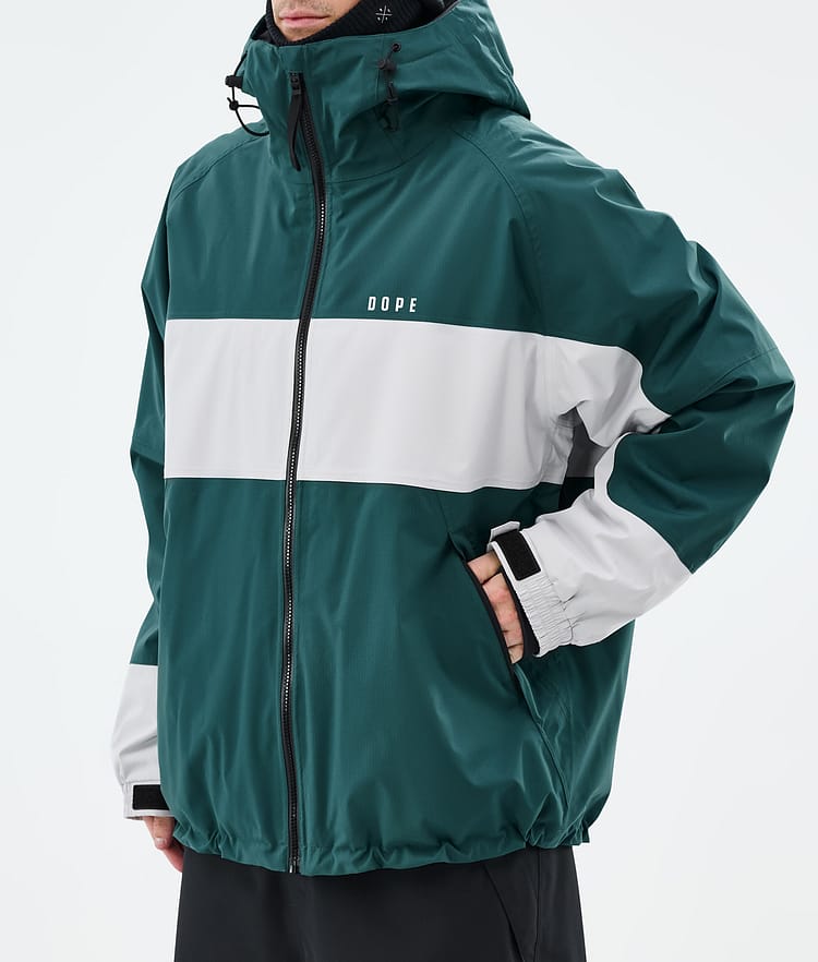 Dope Spartan Snowboardjakke Herre Stripe Bottle Green/Light Grey, Bilde 7 av 8