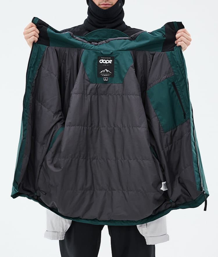 Dope Spartan Skijakke Herre Stripe Bottle Green/Light Grey, Bilde 8 av 8