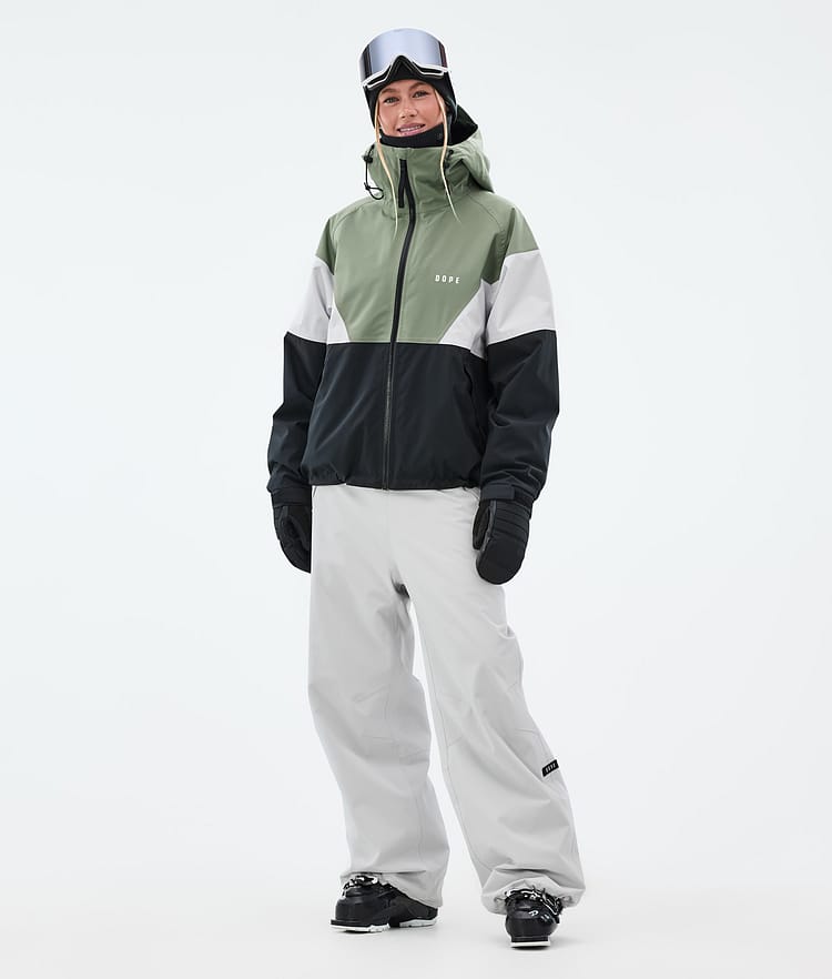 Dope Spartan W Skijakke Dame Sport Moss Green/Light Grey/Black, Bilde 2 av 8