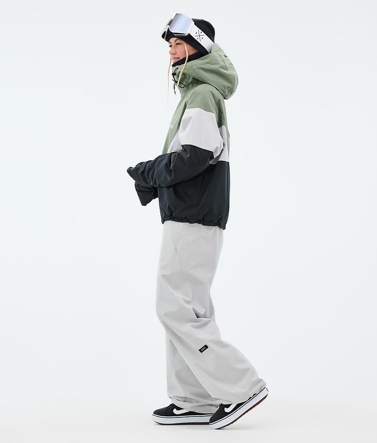 Dope Spartan W Snowboardjakke Dame Sport Moss Green/Light Grey/Black, Bilde 3 av 8
