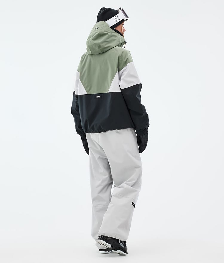 Dope Spartan W Skijakke Dame Sport Moss Green/Light Grey/Black, Bilde 4 av 8