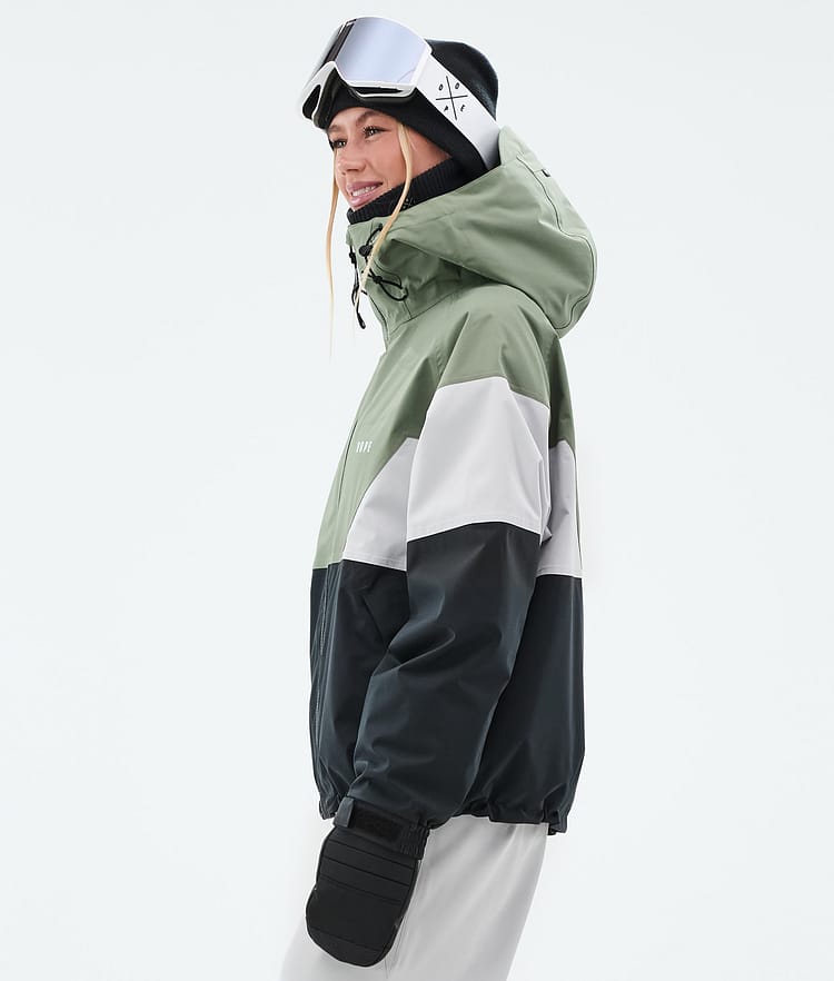 Dope Spartan W Snowboardjakke Dame Sport Moss Green/Light Grey/Black, Bilde 5 av 8