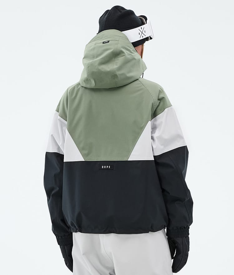 Dope Spartan W Snowboardjakke Dame Sport Moss Green/Light Grey/Black, Bilde 6 av 8