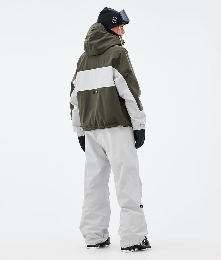 Dope Spartan W Skijakke Dame Stripe Olive Green/Light Grey, Bilde 5 av 9