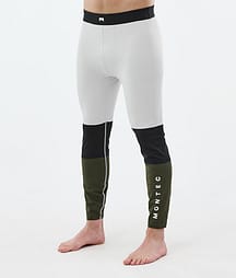 Montec Alpha Superundertøy bukse Herre Light Grey/Black/Olive Green