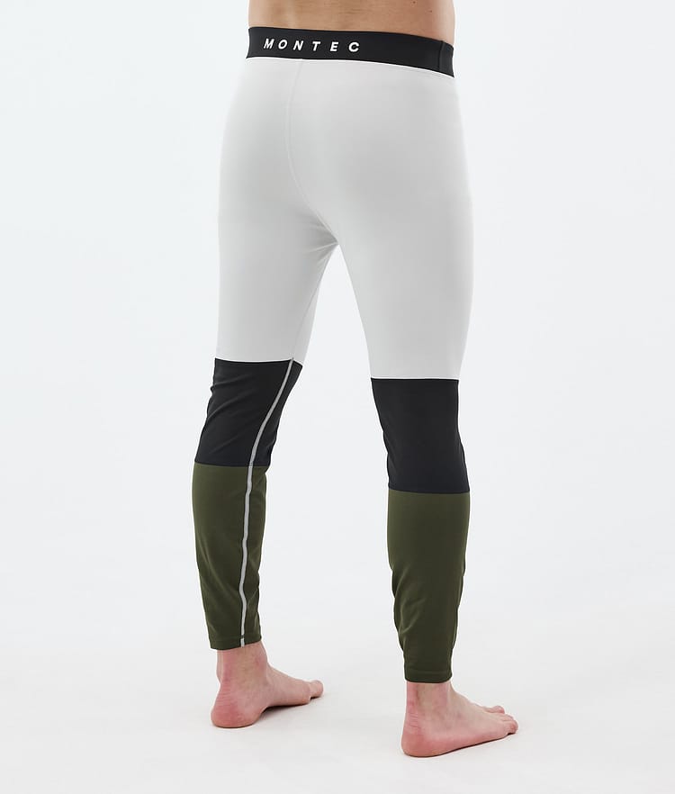 Montec Alpha Superundertøy bukse Herre Light Grey/Black/Olive Green, Bilde 2 av 7