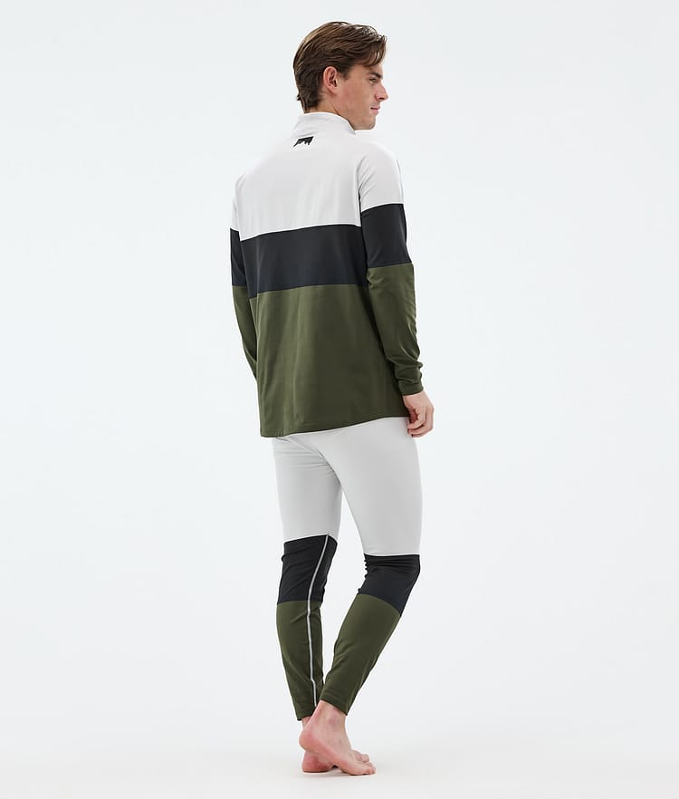 Montec Alpha Superundertøy bukse Herre Light Grey/Black/Olive Green, Bilde 4 av 7