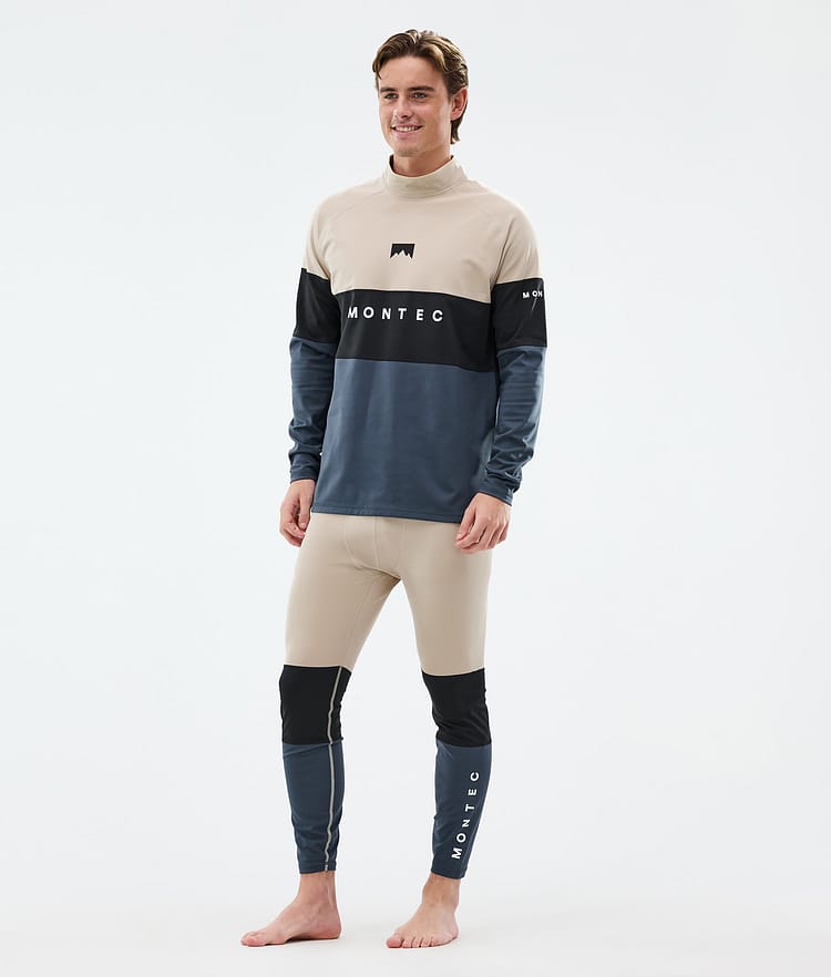 Montec Alpha Superundertøy bukse Herre Sand/Black/Metal Blue, Bilde 3 av 7