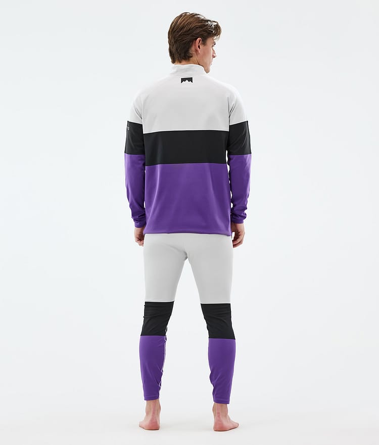 Montec Alpha Superundertøy bukse Herre Light Grey/Black/Vivid Purple, Bilde 4 av 7