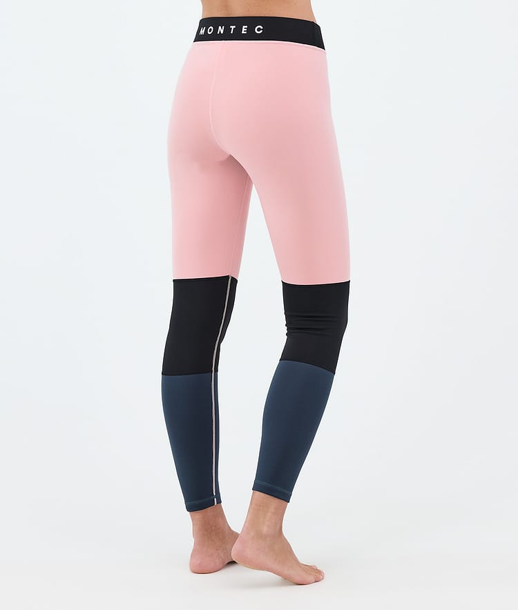 Montec Alpha W Superundertøy bukse Dame Soft Pink/Black/Metal Blue, Bilde 2 av 7