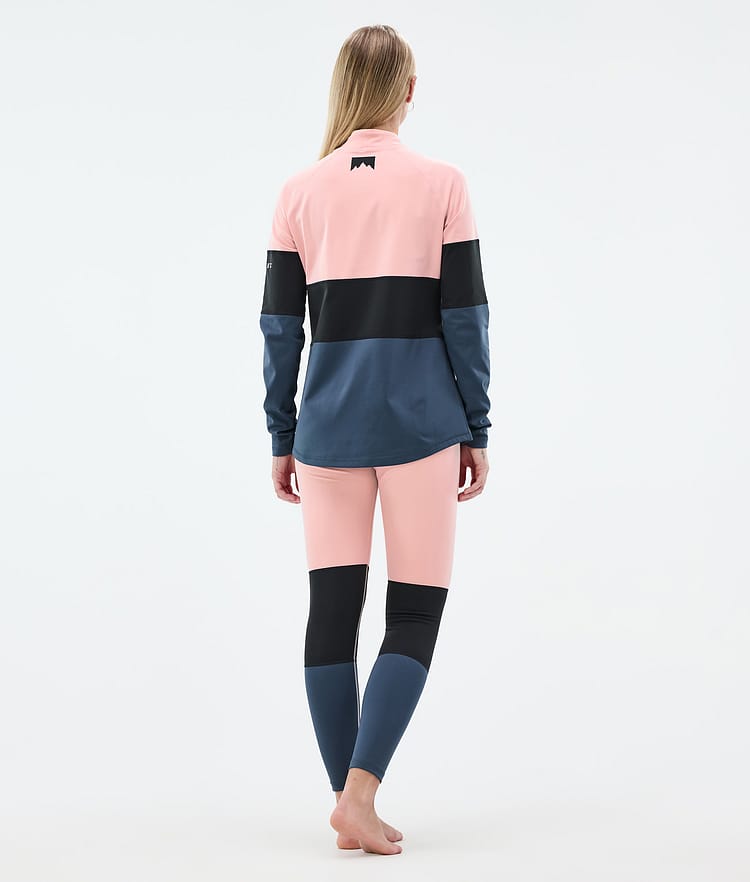 Montec Alpha W Superundertøy bukse Dame Soft Pink/Black/Metal Blue, Bilde 4 av 7