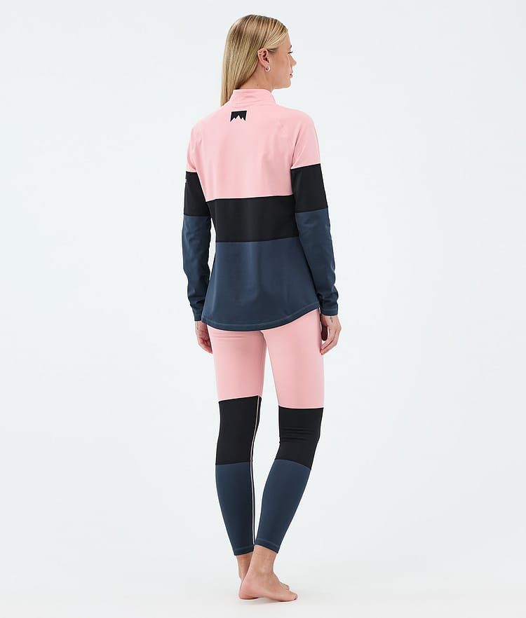Montec Alpha W Superundertøy bukse Dame Soft Pink/Black/Metal Blue, Bilde 4 av 7