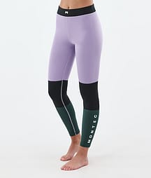 Montec Alpha W Superundertøy bukse Dame Faded Violet/Black/Dark Atlantic