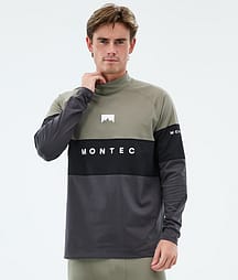 Montec Alpha Superundertøy overdel Herre Greenish/Black/Phantom