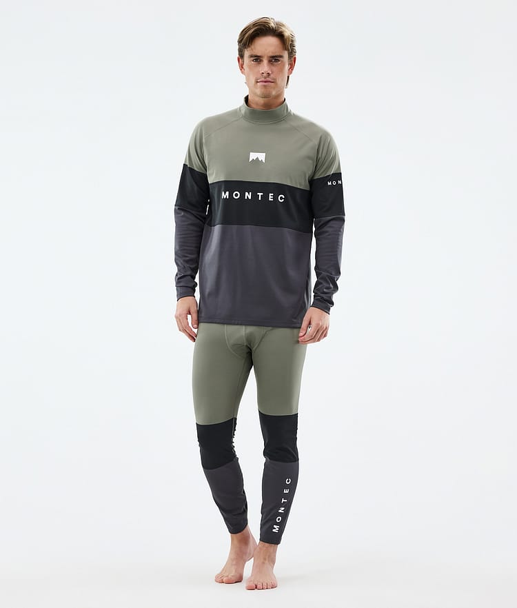 Montec Alpha Superundertøy overdel Herre Greenish/Black/Phantom, Bilde 3 av 5
