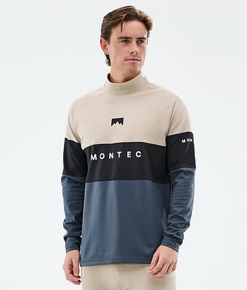 Montec Alpha Superundertøy overdel Herre Sand/Black/Metal Blue