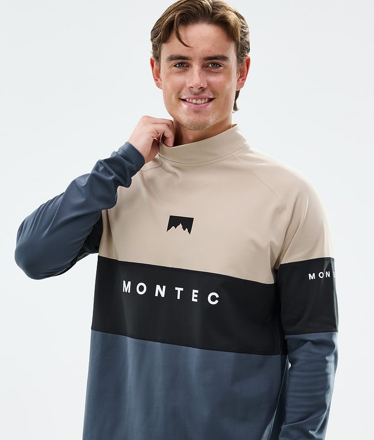 Montec Alpha Superundertøy overdel Herre Sand/Black/Metal Blue, Bilde 2 av 5