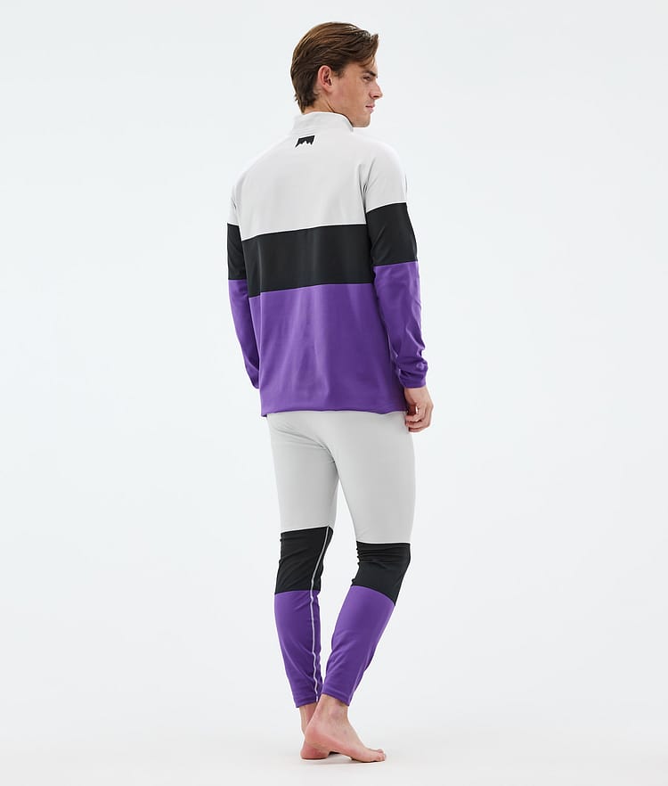 Montec Alpha Superundertøy overdel Herre Light Grey/Black/Vivid Purple, Bilde 4 av 5