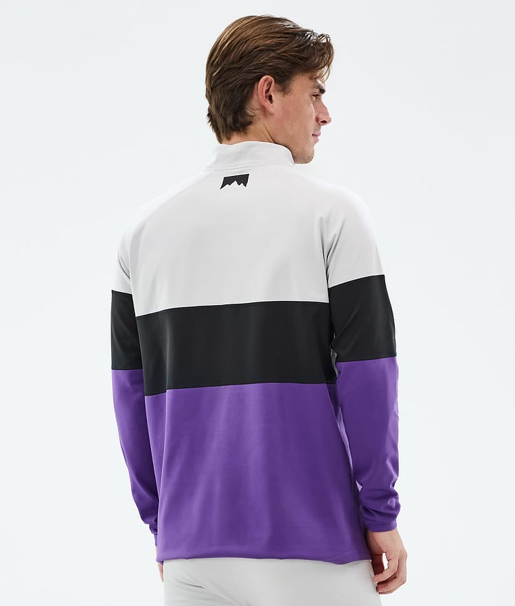 Montec Alpha Superundertøy overdel Herre Light Grey/Black/Vivid Purple, Bilde 5 av 5