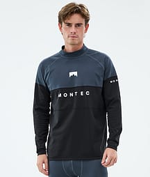 Montec Alpha Superundertøy overdel Herre Metal Blue/Black