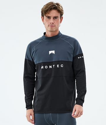 Montec Alpha Superundertøy overdel Metal Blue/Black