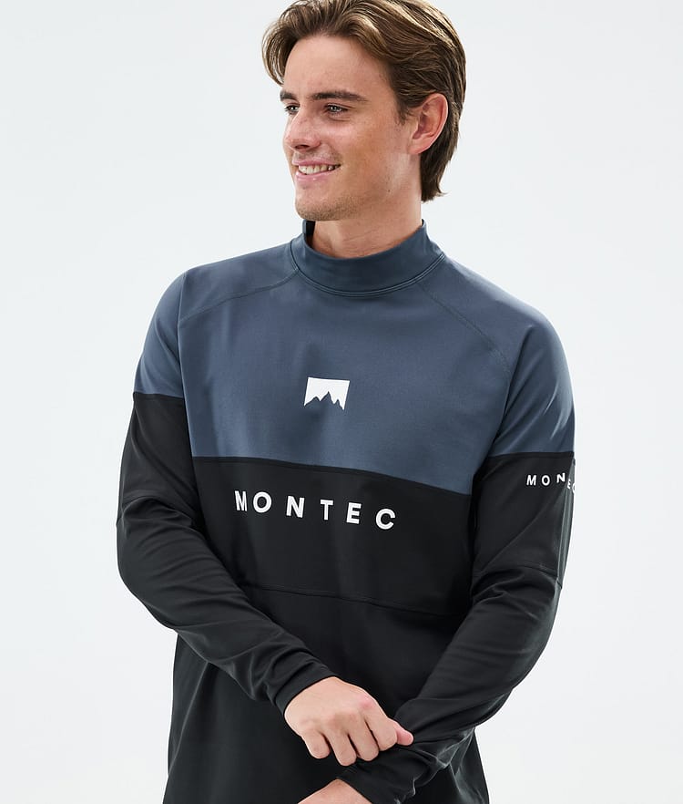 Montec Alpha Superundertøy overdel Herre Metal Blue/Black, Bilde 2 av 5