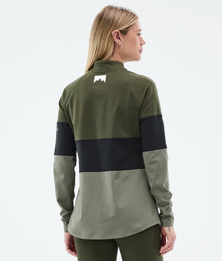 Montec Alpha W Superundertøy overdel Dame Olive Green/Black/Greenish, Bilde 5 av 5