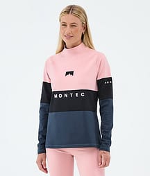 Montec Alpha W Superundertøy overdel Dame Soft Pink/Black/Metal Blue