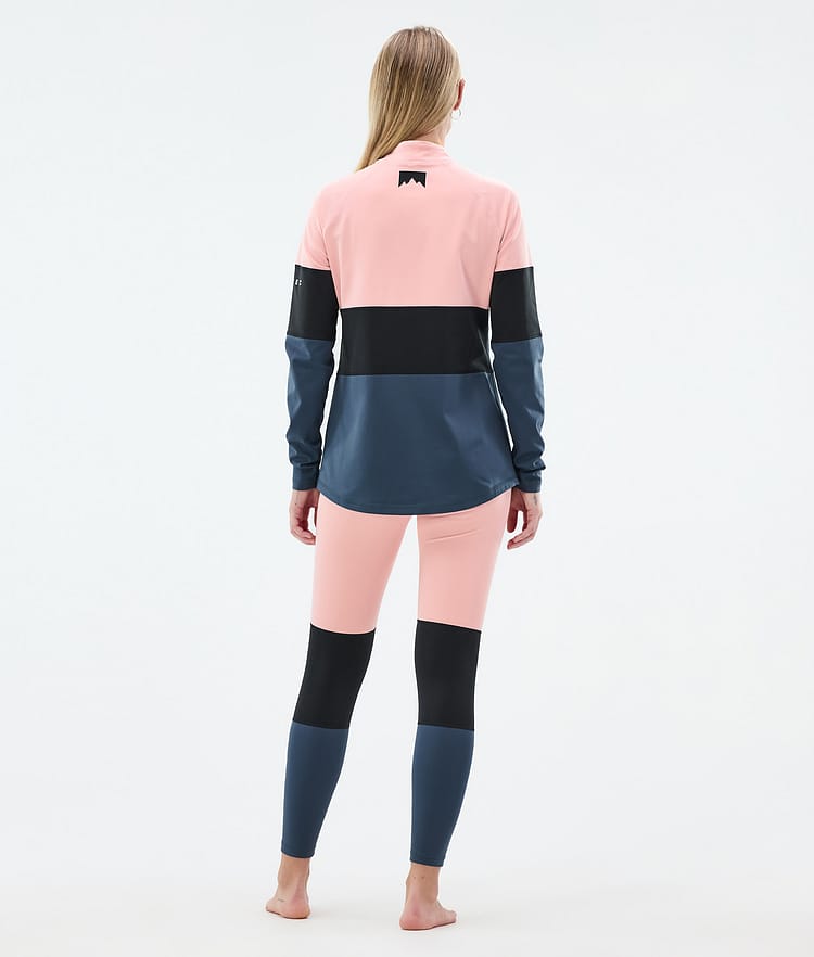 Montec Alpha W Superundertøy overdel Dame Soft Pink/Black/Metal Blue, Bilde 4 av 5