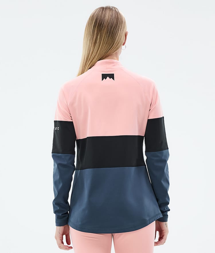 Montec Alpha W Superundertøy overdel Dame Soft Pink/Black/Metal Blue, Bilde 5 av 5