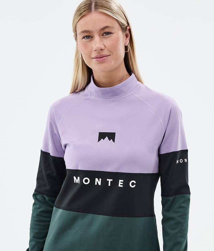 Montec Alpha W Superundertøy overdel Dame Faded Violet/Black/Dark Atlantic, Bilde 2 av 5