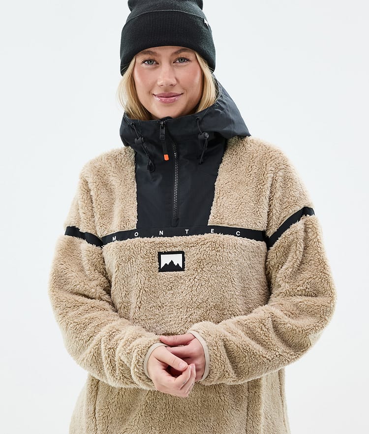 Montec Uniform W Fleecegenser Dame Sand/Black, Bilde 2 av 6