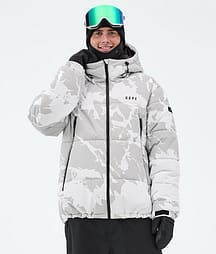 Dope Puffer Full Zip Snowboardjakke Herre Grey Camo