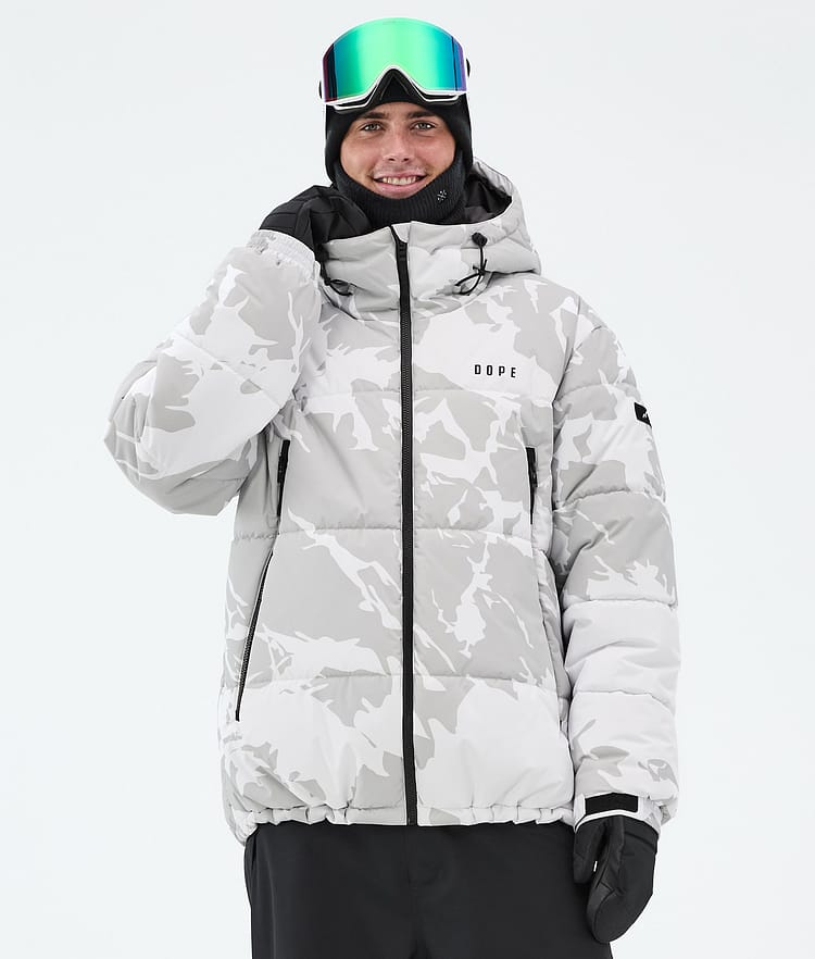Dope Puffer Snowboardjakke Herre Grey Camo, Bilde 1 av 9