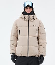 Dope Puffer Full Zip Snowboardjakke Herre Sand