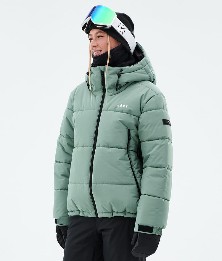 Dope Puffer W Skijakke Dame Faded Green, Bilde 1 av 9