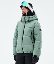 Dope Puffer W 25 Full Zip Snowboardjakke Dame Faded Green