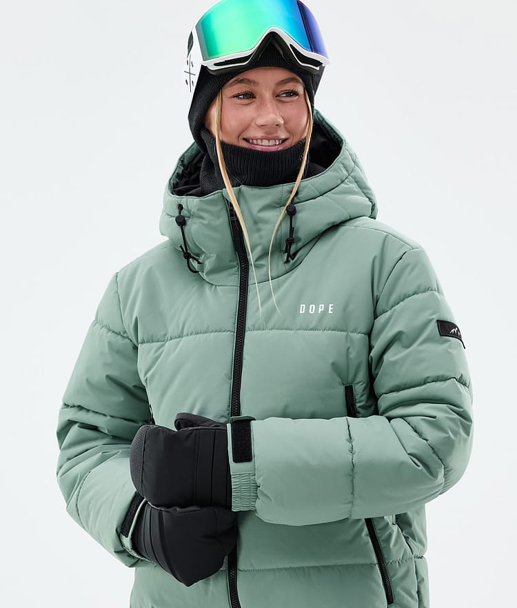 Dope Puffer W Skijakke Dame Faded Green, Bilde 2 av 9