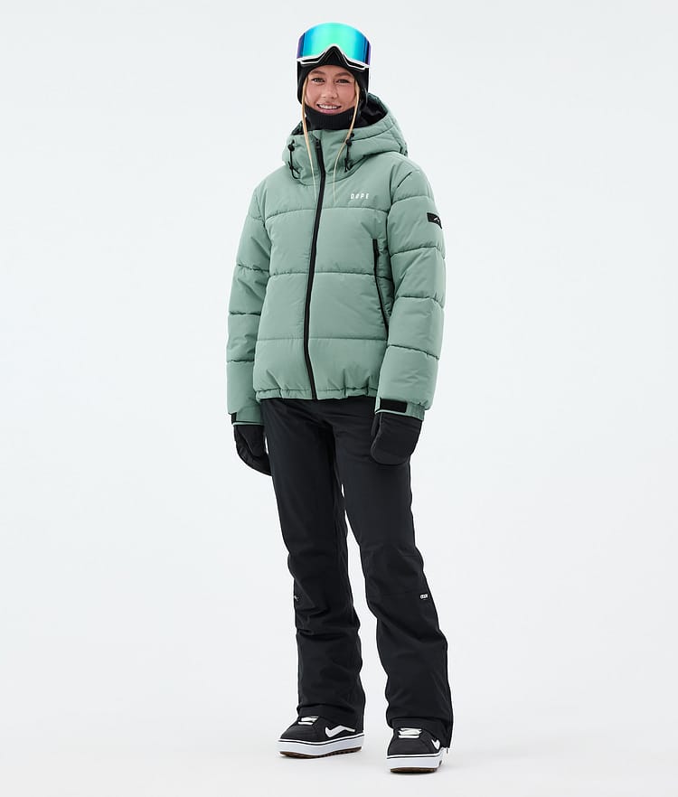 Dope Puffer W Snowboardjakke Dame Faded Green, Bilde 3 av 9