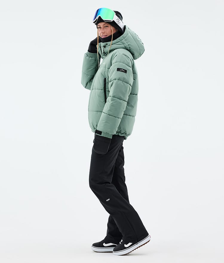 Dope Puffer W Snowboardjakke Dame Faded Green, Bilde 4 av 9