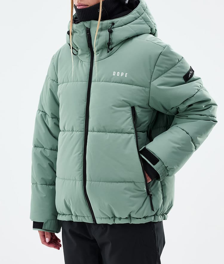 Dope Puffer W Skijakke Dame Faded Green, Bilde 8 av 9