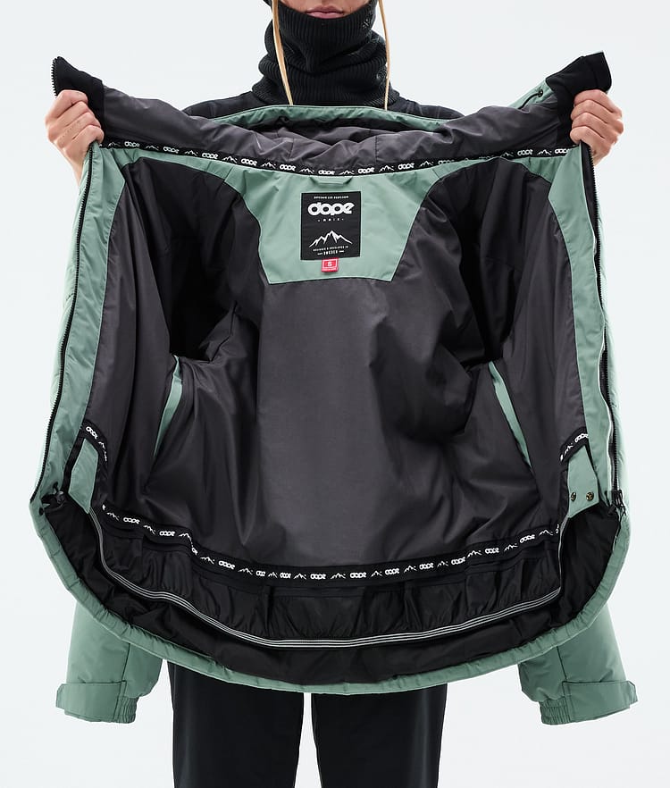 Dope Puffer W Skijakke Dame Faded Green, Bilde 9 av 9