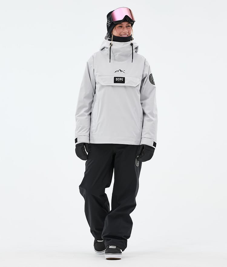 Dope Blizzard W Snowboardjakke Dame Light Grey, Bilde 3 av 9